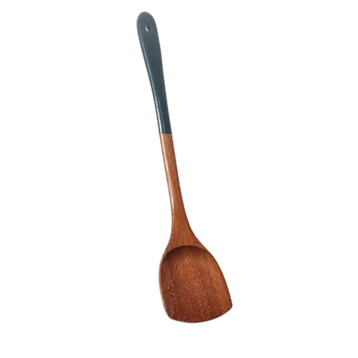 Solid Wood Ebony Spatula & Wooden Soup Ladle – Heat-Resistant Kitchen Utensil Set