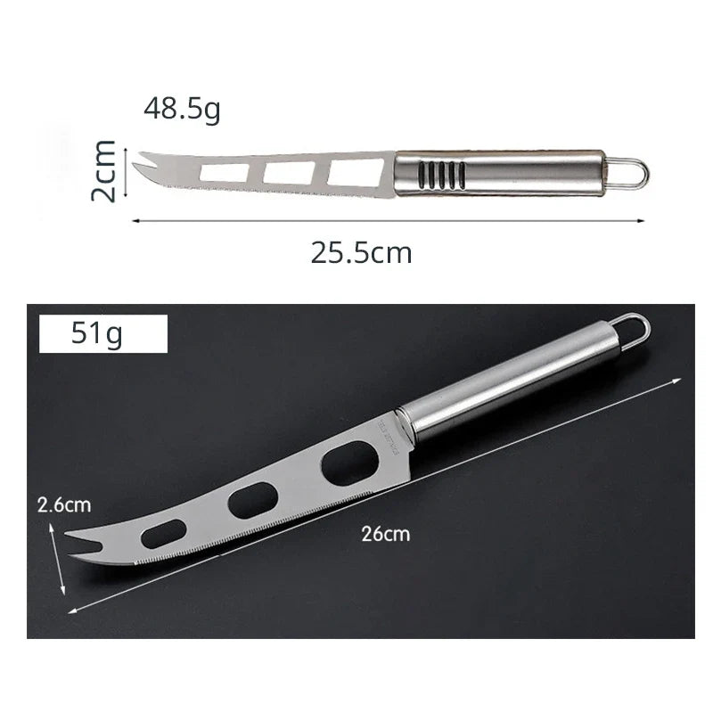 Stainless Steel Cheese Knife – Multifunctional Kitchen Tool for Cheese, Pizza & Baking