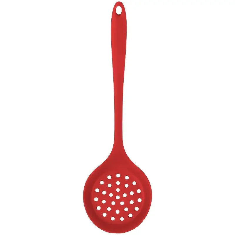Silicone Slotted Spoon – Heat-Resistant Non-Scratch Kitchen Skimmer & Ladle for Frying and Pasta