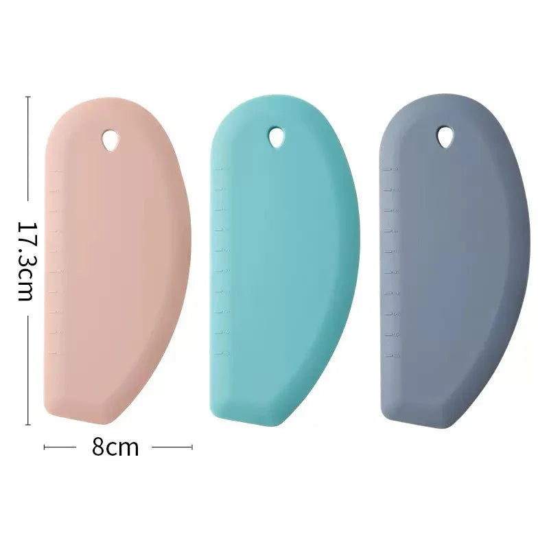 Silicone Dough Scraper Cutter with Scale – Multifunction Baking Spatula Tool
