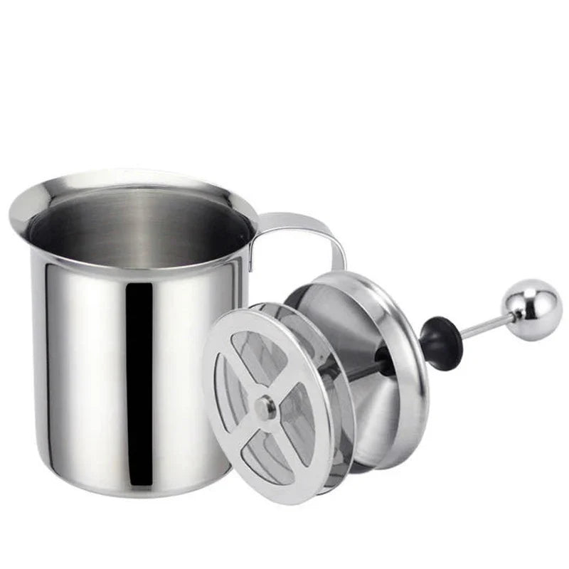 BALASHOV Stainless Steel Milk Frother – Double Mesh Coffee & Milk Creamer