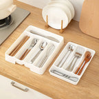 4/5 Compartment Cutlery Organizer – Kitchen Drawer Divider Tray for Spoon & Fork