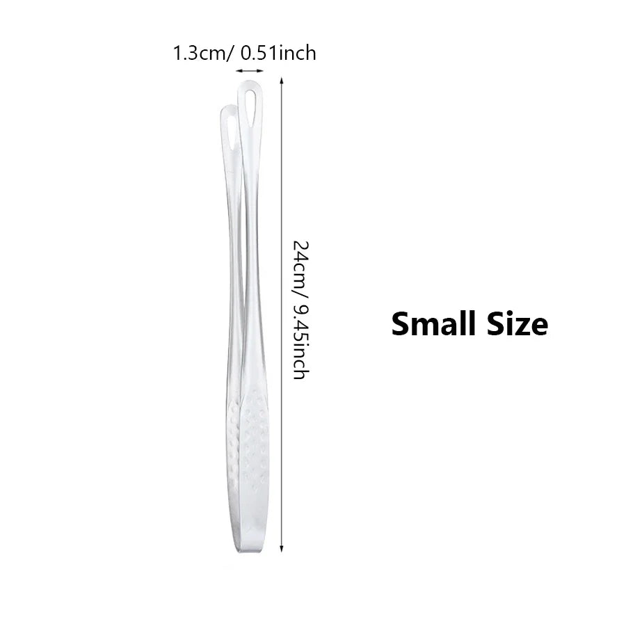 Long Stainless Steel Kitchen Tongs – Non-Slip Heat Resistant BBQ & Cooking Tool
