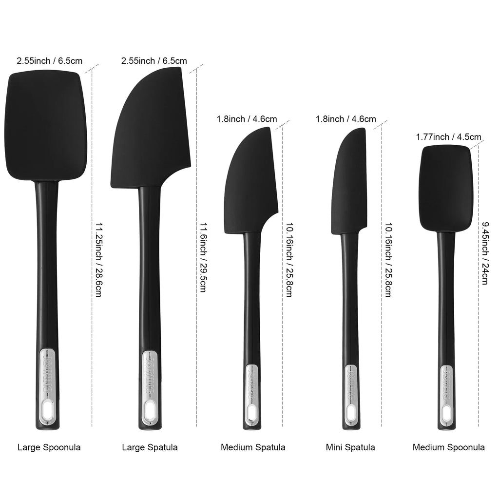 High-Temperature Silicone Spatula Set – Non-Slip Handle for Cooking, Mixing & Baking