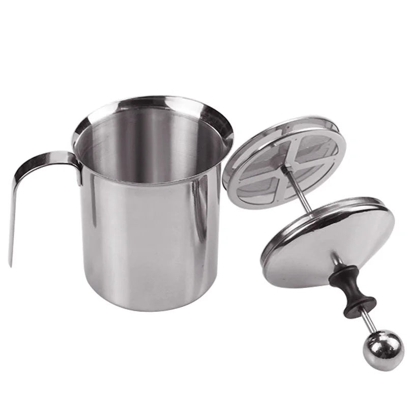 BALASHOV Stainless Steel Milk Frother – Double Mesh Coffee & Milk Creamer