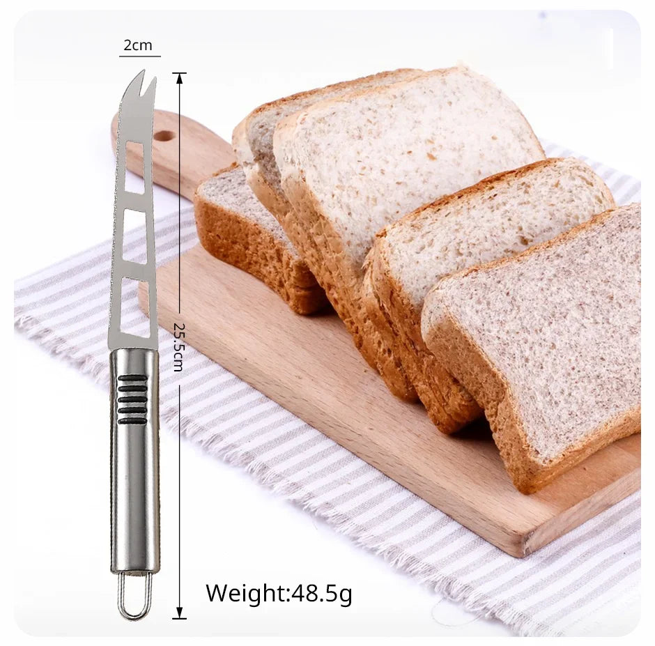 Stainless Steel Cheese Knife – Multifunctional Kitchen Tool for Cheese, Pizza & Baking