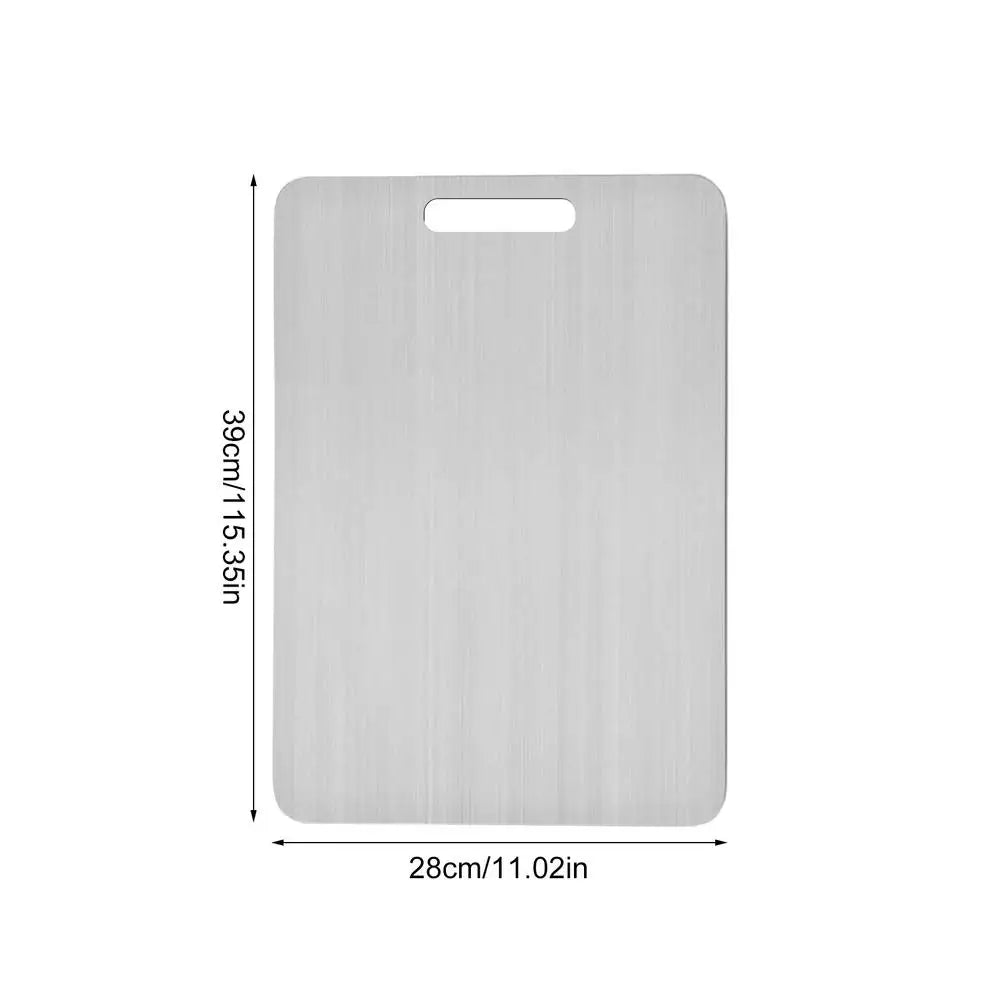 Titanium Stainless Steel Cutting Board – Double-Sided Food Grade Chopping Board