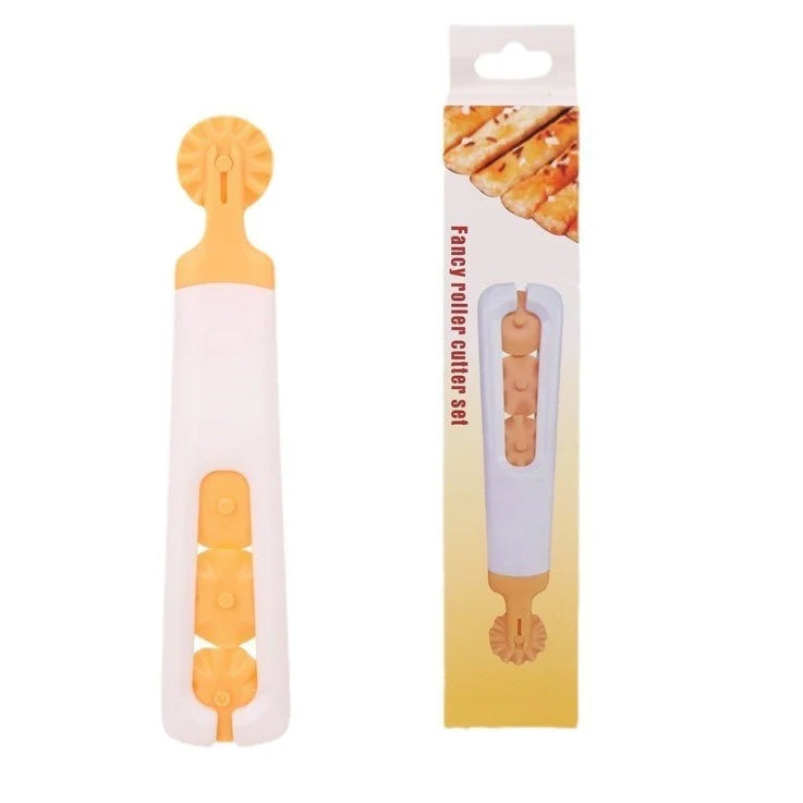 1Pc Handheld Biscuit Roller Cutter – Cookie & Dough Circle Wheel for Pizza, Pastry, and Pie Crust