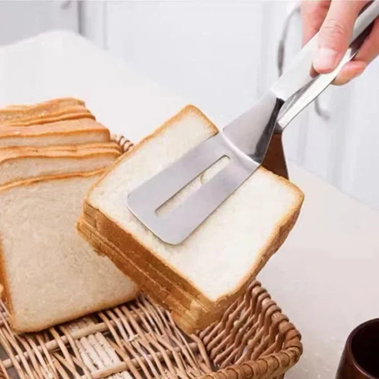 Stainless Steel Frying Shovel Clip – Multifunctional BBQ Tongs & Fish Spatula
