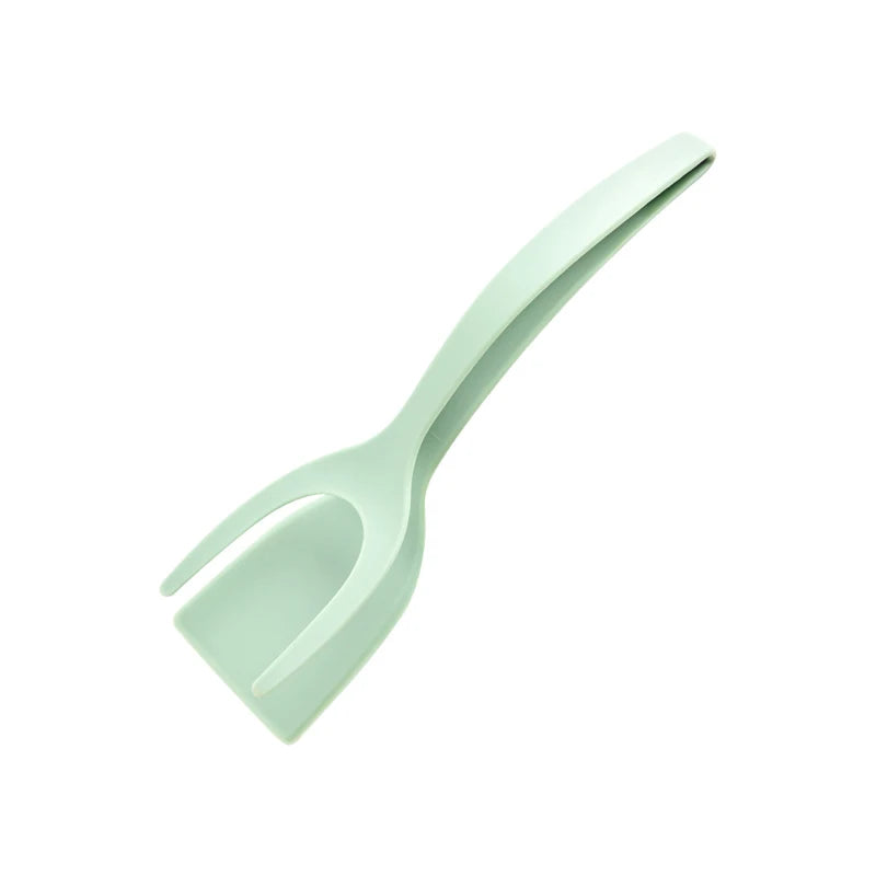 2 in 1 Grip & Flip Spatula Tongs – Nylon Non-Stick Egg & Pancake Flipper