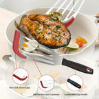 Stainless Steel & Silicone Cooking Spatula – Heat-Resistant Frying & Steak Flipper