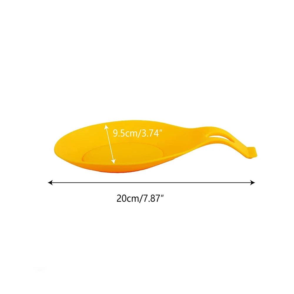Silicone Spoon Rest Spatula Holder – Heat Resistant Utensil Placemat Tray for Kitchen