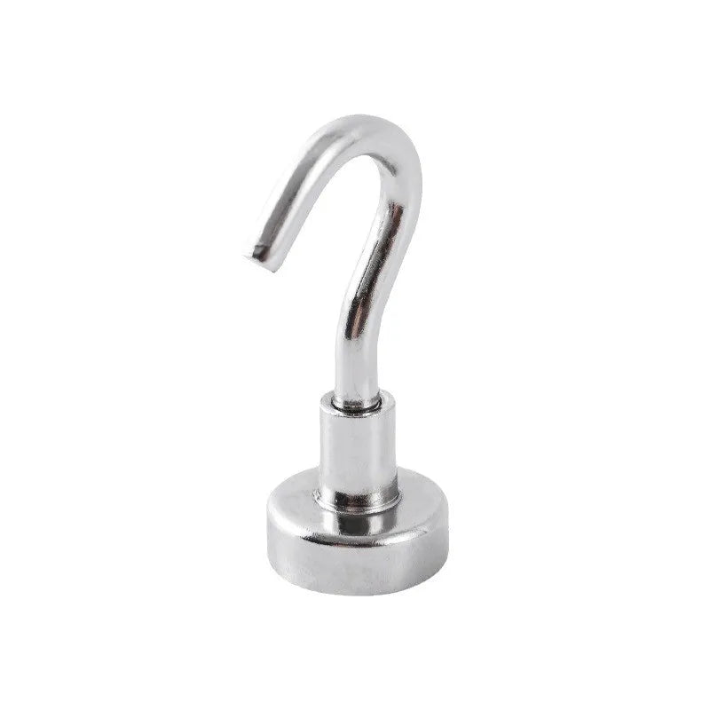 Neodymium Magnetic Hooks 5KG – 360° Rotating No-Drill Heavy-Duty Kitchen Organizers (4PCS)