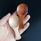 4Pcs Mini Wooden Spoon Set – Small Spice, Sugar & Coffee Scoops for Kitchen