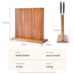 Acacia Wood Magnetic Knife Block – Strong Magnet Knife Holder Stand