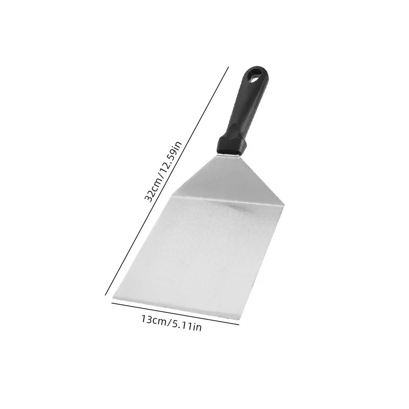 Stainless Steel Cooking Scraper Spatula – Heavy-Duty BBQ & Griddle Turner