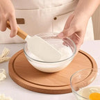 Non-Stick Silicone Baking Spatula with Wooden Handle – Heat-Resistant Icing & Jam Spreader