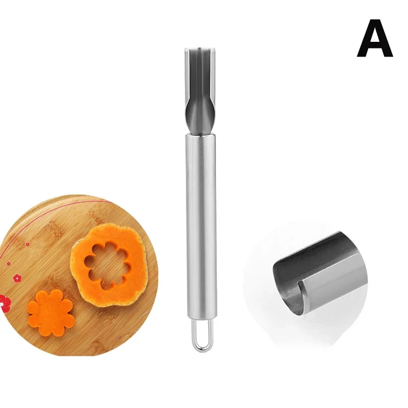 1/3PCS Stainless Steel Carving Knife Set – Fruit & Vegetable Decorative Tools