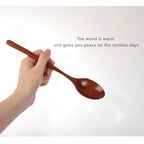 2PCS Wooden Spoon Set – Natural Wood Kitchen Tableware for Soup, Tea & Coffee