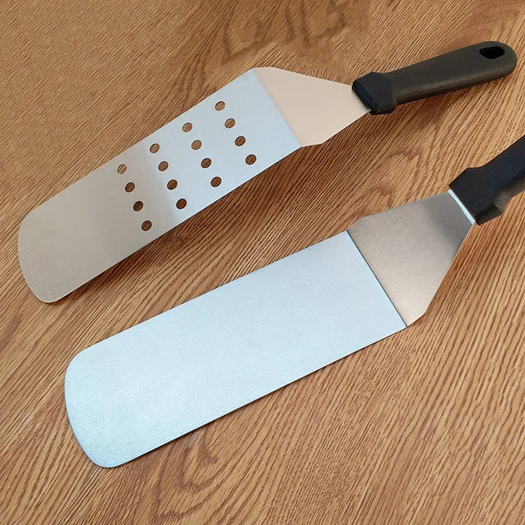 Stainless Steel Cooking Scraper Spatula – Heavy-Duty BBQ & Griddle Turner