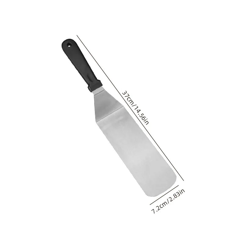 Stainless Steel Cooking Scraper Spatula – Heavy-Duty BBQ & Griddle Turner