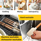 Non-Stick Silicone Baking Spatula with Wooden Handle – Heat-Resistant Icing & Jam Spreader