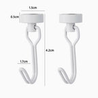 Neodymium Magnetic Hooks 5KG – 360° Rotating No-Drill Heavy-Duty Kitchen Organizers (4PCS)