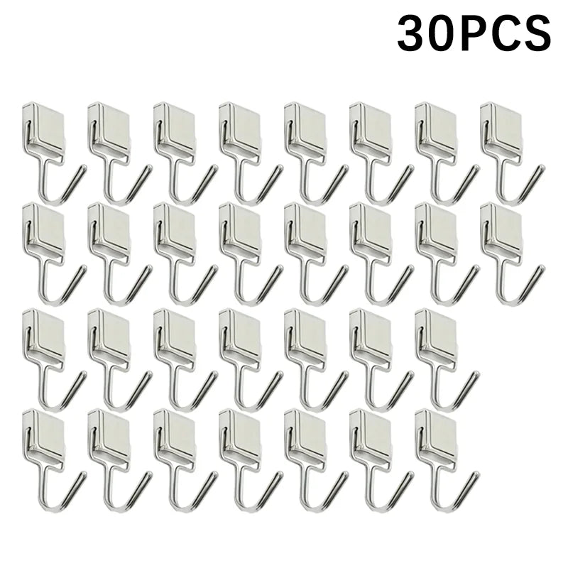 50PCS Strong Magnetic Hooks – Multi-Purpose Storage Hooks for Home, Kitchen & Bathroom