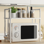 Microwave Oven Storage Rack – Space-Saving Countertop Kitchen Organizer Shelf