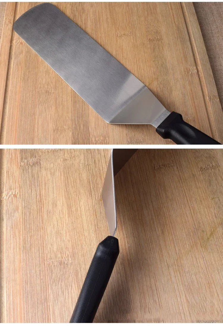Stainless Steel Cooking Scraper Spatula – Heavy-Duty BBQ & Griddle Turner