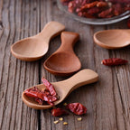 4Pcs Mini Wooden Spoon Set – Small Spice, Sugar & Coffee Scoops for Kitchen