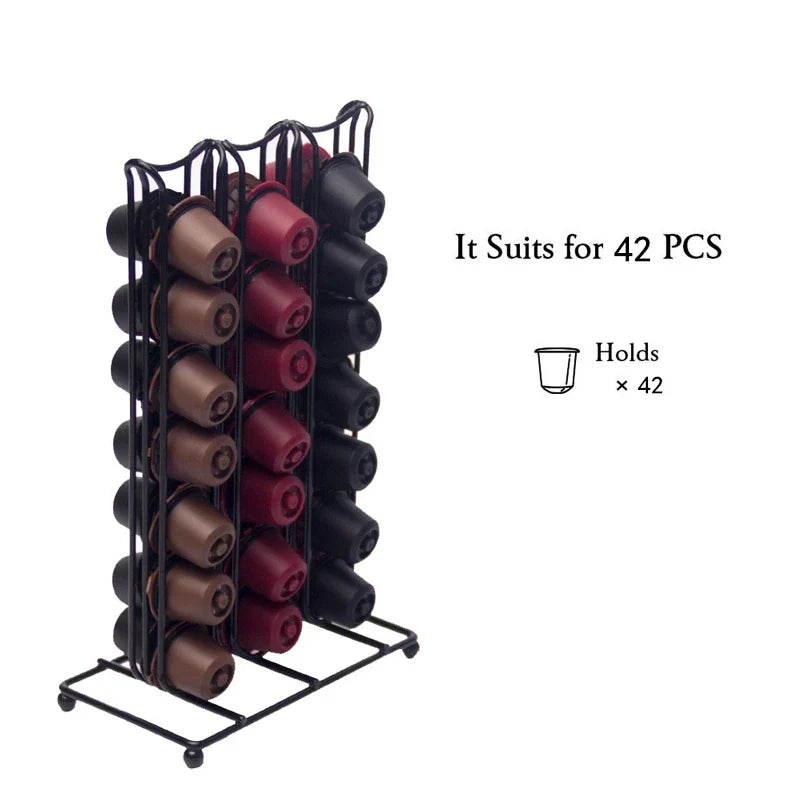 LMETJMA 360° Rotating Dolce Gusto Coffee Capsule Holder – Stainless Steel Storage Stand (JT222)