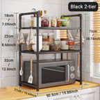 Microwave Oven Storage Rack – Space-Saving Countertop Kitchen Organizer Shelf