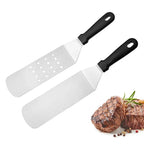 Stainless Steel Cooking Scraper Spatula – Heavy-Duty BBQ & Griddle Turner