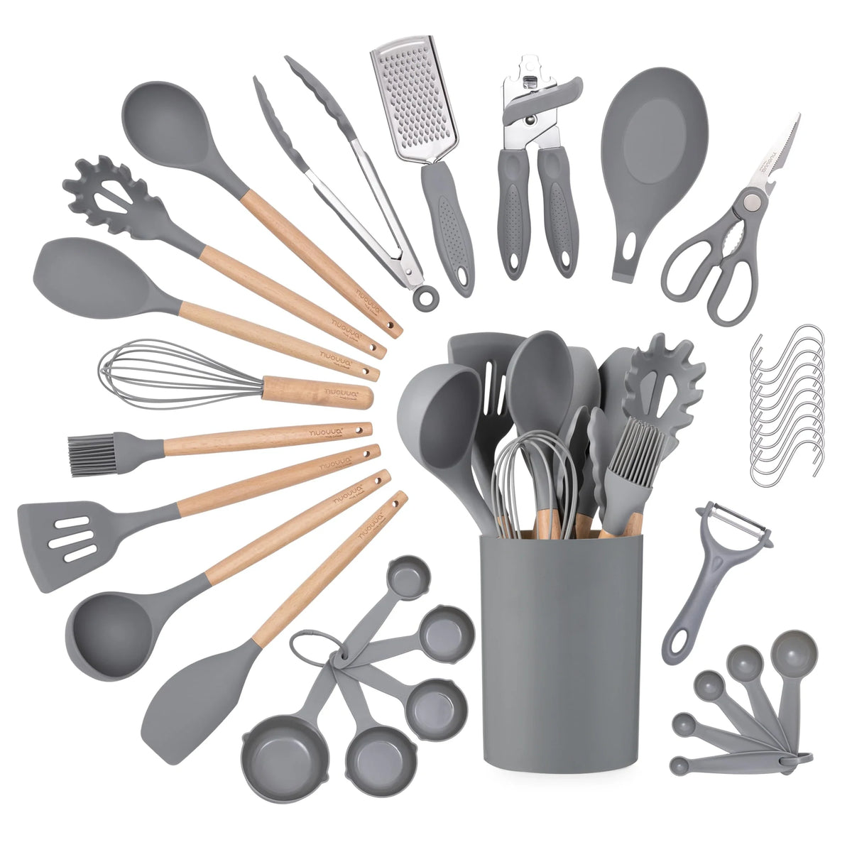 35-Piece Silicone Kitchen Utensil Set – Non-Stick Cooking Tools Kit