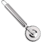 Stainless Steel Wheel Fluted Pasta Crimper – Ravioli Cutter & Dough Sealer