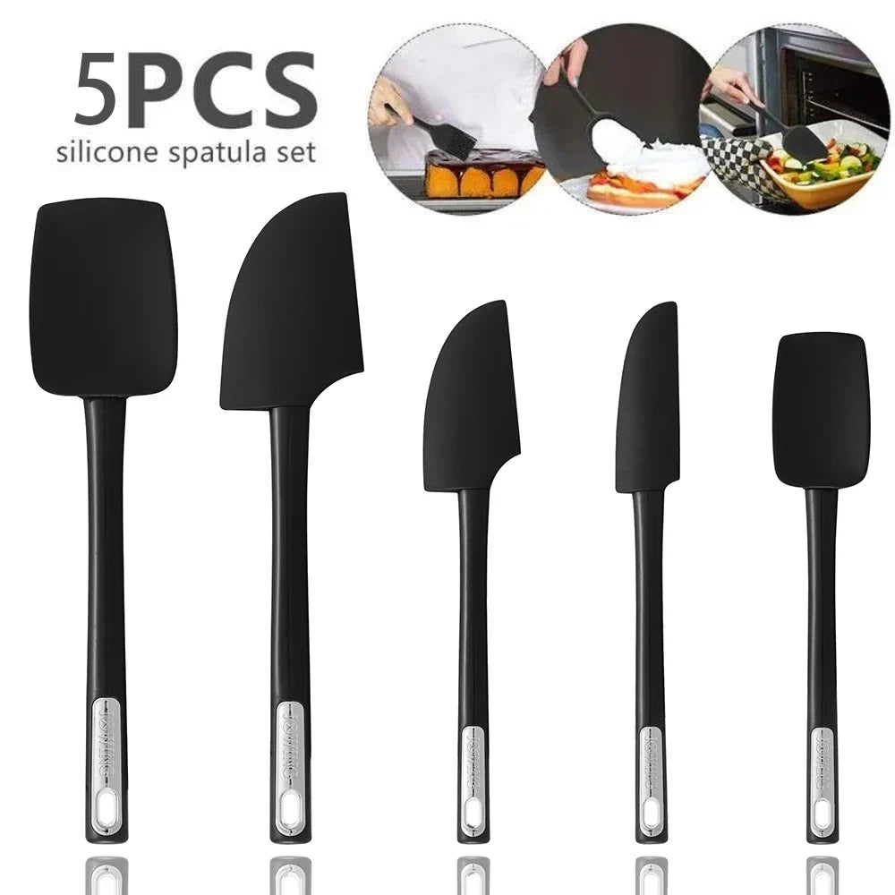 High-Temperature Silicone Spatula Set – Non-Slip Handle for Cooking, Mixing & Baking