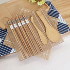 9-Piece DIY Sushi Maker Kit – Bamboo Rice Molds & Cooking Tools