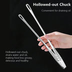 Long Stainless Steel Kitchen Tongs – Non-Slip Heat Resistant BBQ & Cooking Tool
