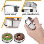 2PCS Stainless Steel Double Rolled Tart Rings – Baking Circle Molds for Fruit Pie, Cake & Cookies