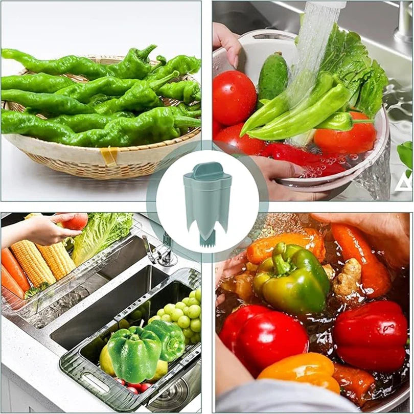 2-in-1 Fruit & Pepper Corer – Reusable Seed Remover for Vegetables & Fruits