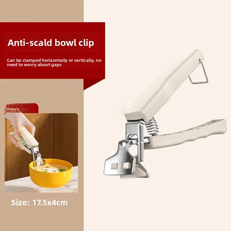 Heat Resistant Bowl Tongs – Stainless Steel Steamer Plate Lifter Tool