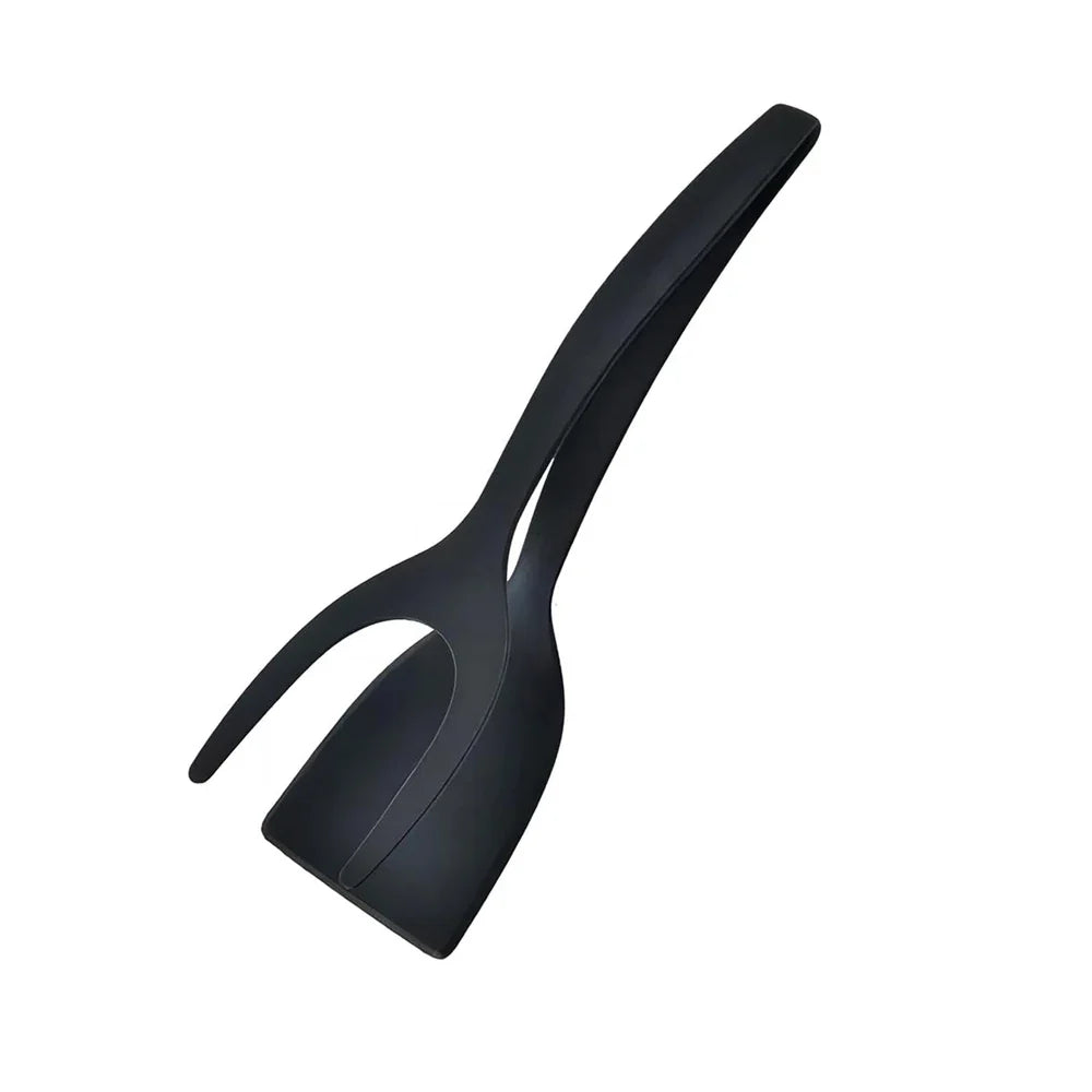 2 in 1 Grip & Flip Spatula Tongs – Nylon Non-Stick Egg & Pancake Flipper