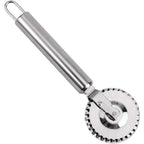 Stainless Steel Wheel Fluted Pasta Crimper – Ravioli Cutter & Dough Sealer
