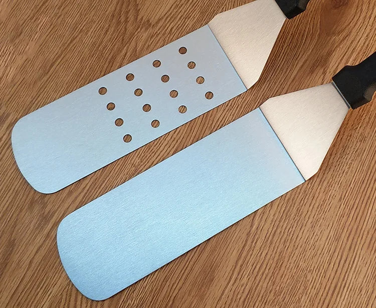 Stainless Steel Cooking Scraper Spatula – Heavy-Duty BBQ & Griddle Turner