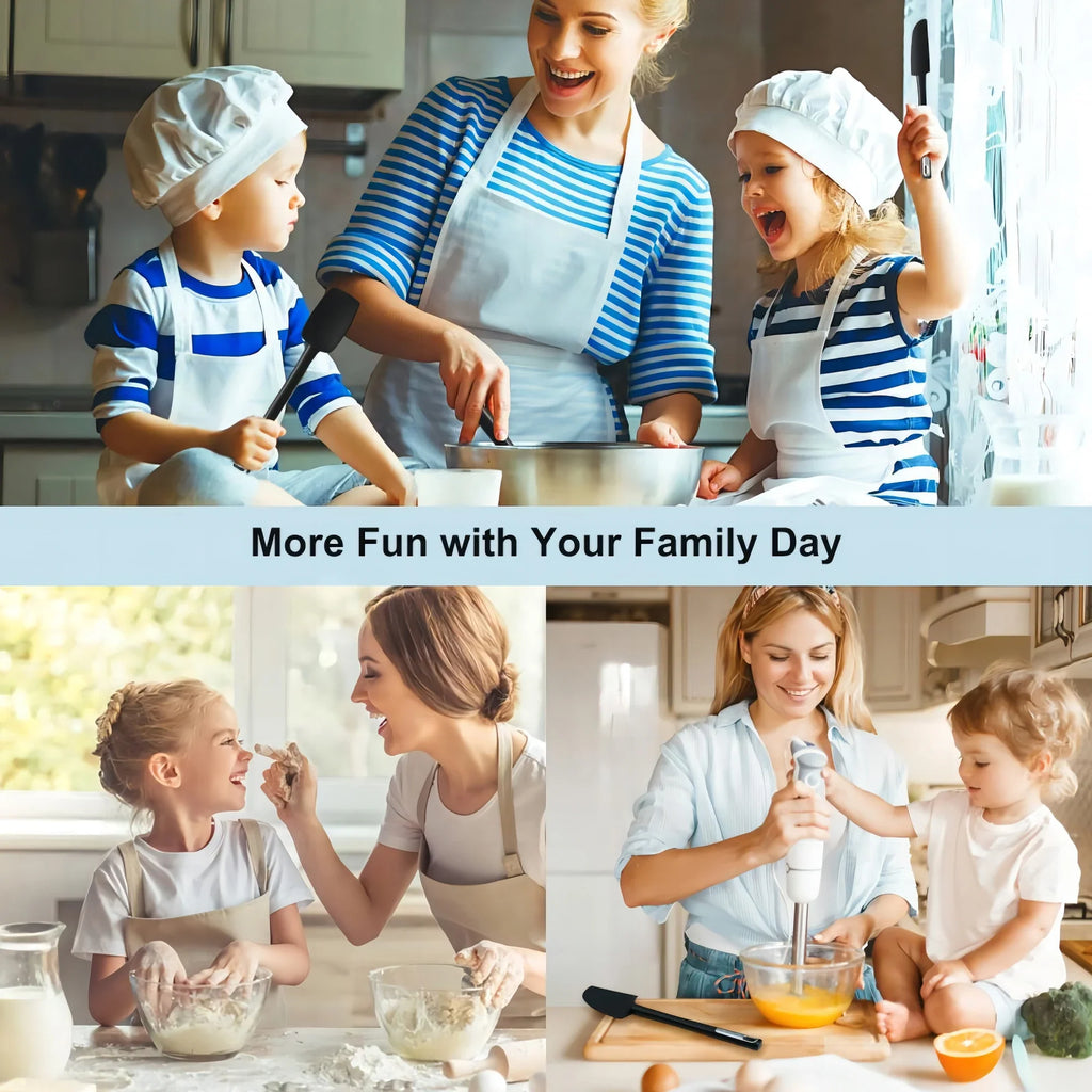 High-Temperature Silicone Spatula Set – Non-Slip Handle for Cooking, Mixing & Baking