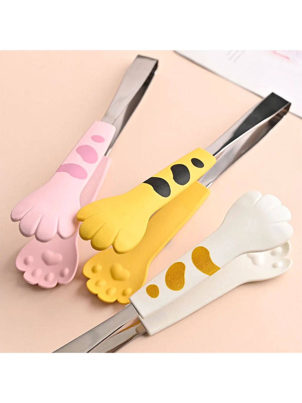 Japanese Cat Paw Food Tongs – Cute Stainless Steel Kitchen & BBQ Clip