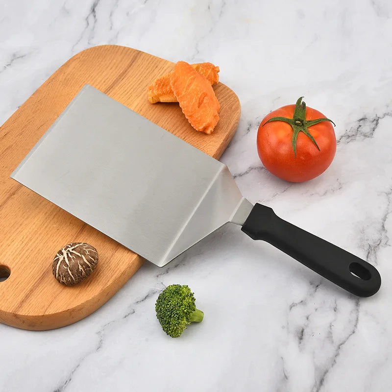 Stainless Steel Cooking Scraper Spatula – Heavy-Duty BBQ & Griddle Turner