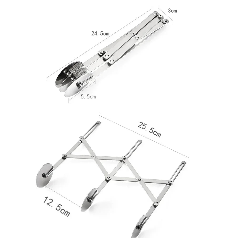 3/5/7 Wheel Dough Cutter – Stainless Steel Adjustable Pastry & Pizza Roller