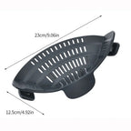 Silicone Clip-On Kitchen Strainer – Pot & Pan Drain Rack for Pasta, Vegetables & Fruits